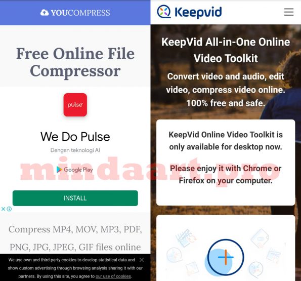 Cara Memperkecil Kompres atau Convert Ukuran Video di Android Tanpa Aplikasi