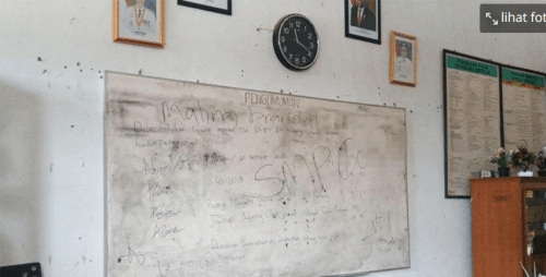Maling yang Tinggalkan Pesan di Papan Tulis SMP 30 Padang Embat Kompor Kecil di Ruang Majelis Guru